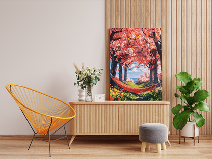 DIY PBN Kit - Cherry Blossom Hammock Retreat Paint by Numbers Kit