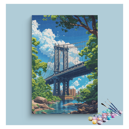 DIY Painting Kit -Iconic City Bridge Paint by Numbers Kit