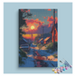 DIY Painting Kit -Fiery Sunset Village Paint by Numbers Kit