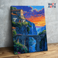 DIY Paint by numbers kit - Sunset Over Stone Bridge Paint by Numbers Kit