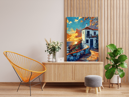 DIY PBN Kit - Seaside Sunset Villa Paint by Numbers Kit