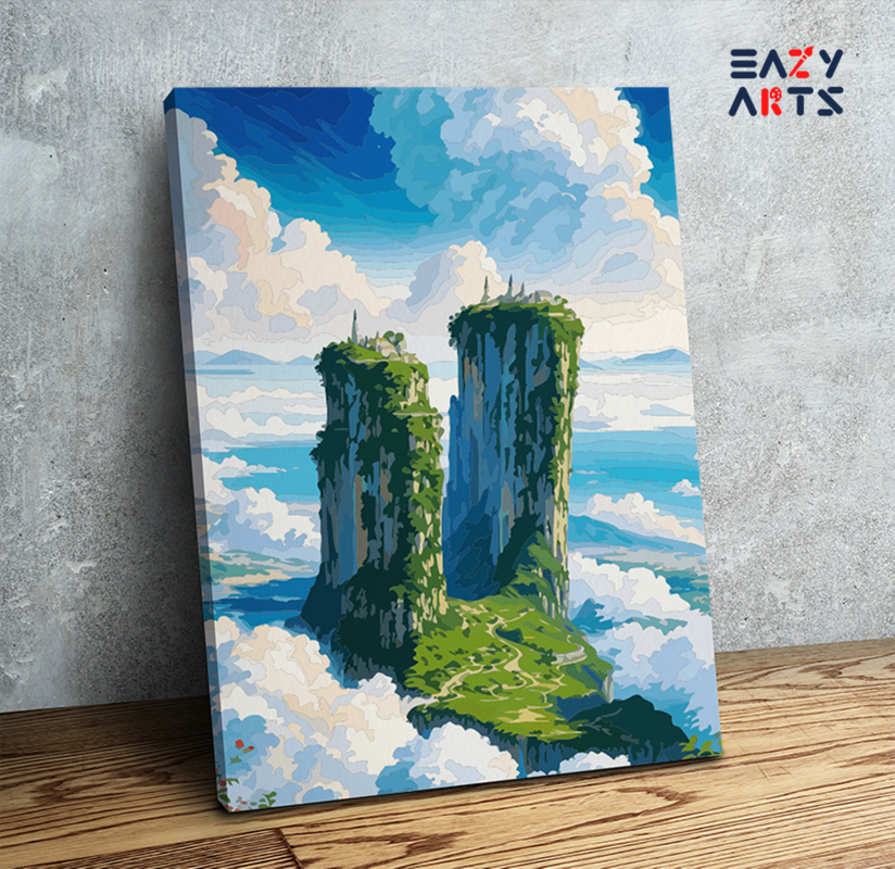 DIY Paint by numbers kit - Skyward Peaks Landscape Paint by Numbers Kit