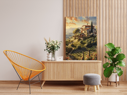 DIY PBN Kit - Tuscan Hillside Villa Paint by Numbers Kit