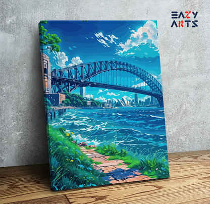 DIY Paint by numbers kit - Iconic Sydney Harbour Bridge Paint by Numbers Kit