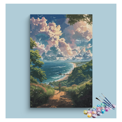 DIY Painting Kit -Coastal Serenity Paint by Numbers Kit