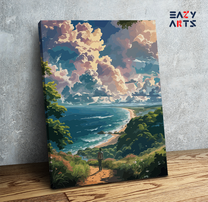 DIY Paint by numbers kit - Coastal Serenity Paint by Numbers Kit