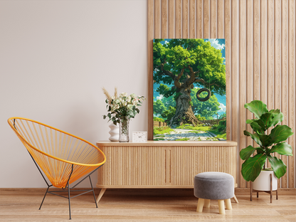 DIY PBN Kit - Majestic Old Tree with Tire Swing Paint by Numbers Kit