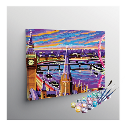 DIY Painting Kit -London Cityscape Paint by Numbers Kit