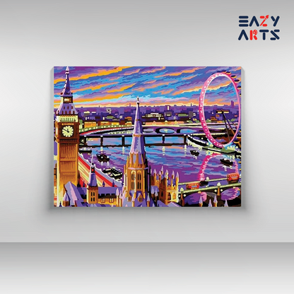 DIY Paint by numbers kit - London Cityscape Paint by Numbers Kit