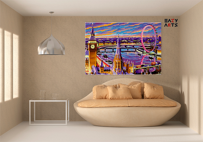 DIY PBN Kit - London Cityscape Paint by Numbers Kit