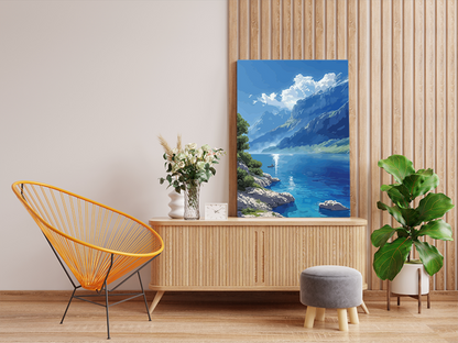 DIY PBN Kit - Tranquil Mountain Lake Paint by Numbers Kit