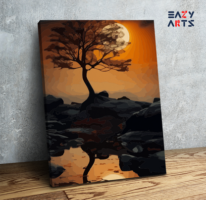 DIY Paint by numbers kit - Moonlit Serenity Paint by Numbers Kit