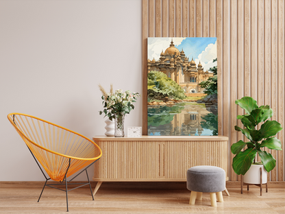 DIY PBN Kit - Majestic Palace Reflection Paint by Numbers Kit