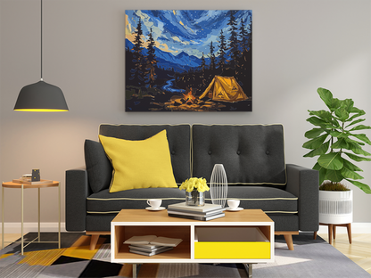 DIY PBN Kit - Starry Night Camping Paint by Numbers Kit