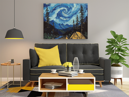 DIY PBN Kit - Starry Night Campsite Paint by Numbers Kit