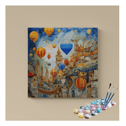 DIY Painting Kit -Hot Air Balloon Festival Paint by Numbers Kit