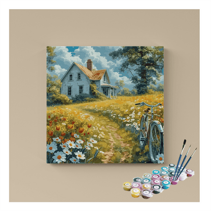 DIY Painting Kit -Country Cottage Escape Paint by Numbers Kit