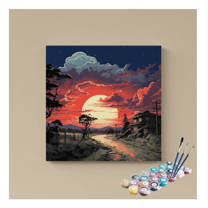 DIY Painting Kit -Sunset Glow Pathway Paint by Numbers Kit