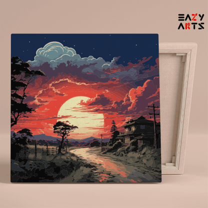 DIY Paint by numbers kit - Sunset Glow Pathway Paint by Numbers Kit