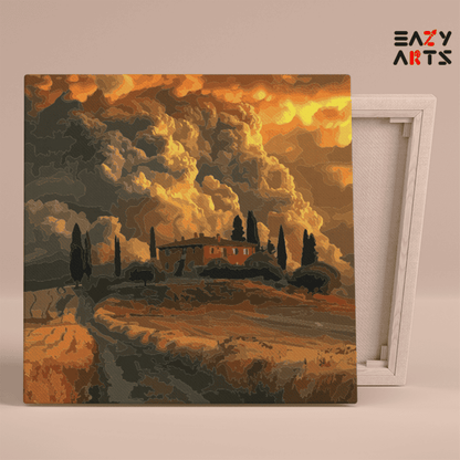 DIY Paint by numbers kit - Golden Horizon Villa Paint by Numbers Kit