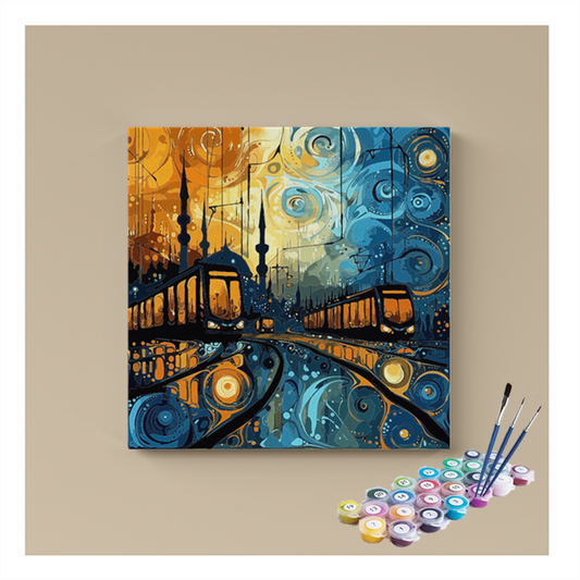 DIY Painting Kit -Urban Nightscape Paint by Numbers Kit