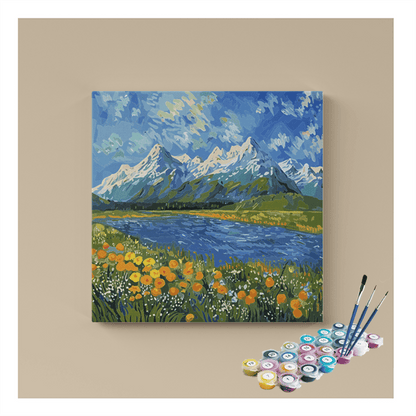 DIY Painting Kit -Alpine Blossom Paint by Numbers Kit