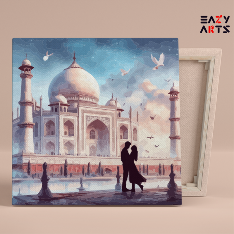 DIY Paint by numbers kit - Romantic Taj Mahal Paint by Numbers Kit