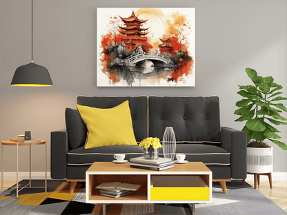 DIY PBN Kit - Autumn Tranquility Temple Paint by Numbers Kit