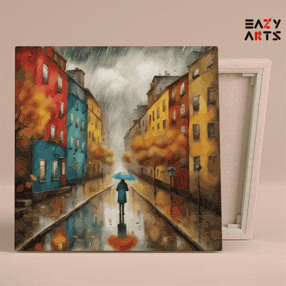 DIY Paint by numbers kit - Rainy Day Walk Paint by Numbers Kit