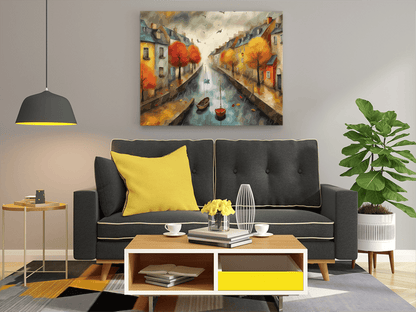 DIY PBN Kit - Autumn Canal Serenity Paint by Numbers Kit