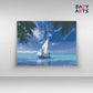 Lakshadweep beautiful boat paint by numbers kit