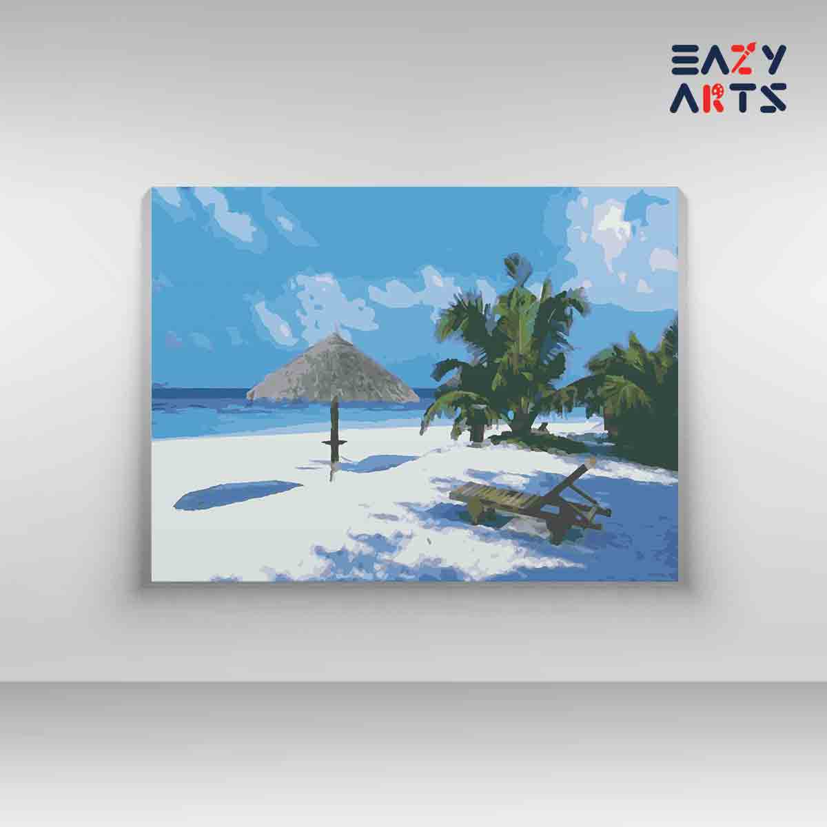 Lakshadweep relaxation beach paint by numbers kit
