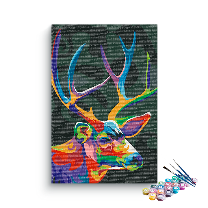 Deer abstract PBN kit