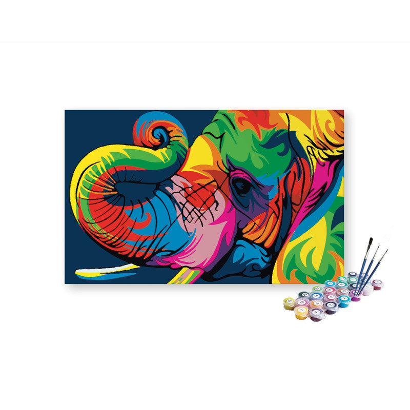 Elephant abstract paint by numbers