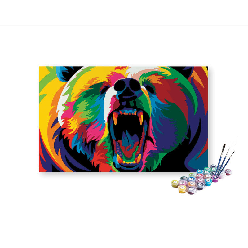 bear screeming paint by numbers