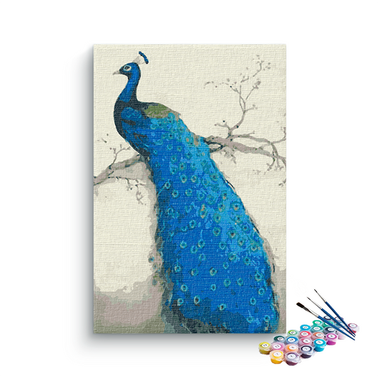 Peacock Sitting PBN kit