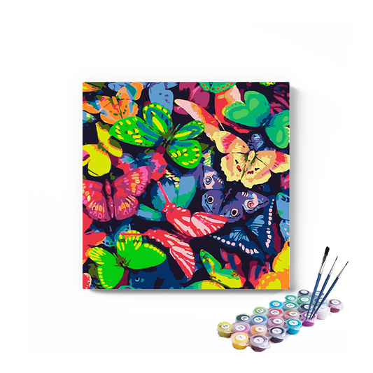 Colorful Butterflies paint by numbers
