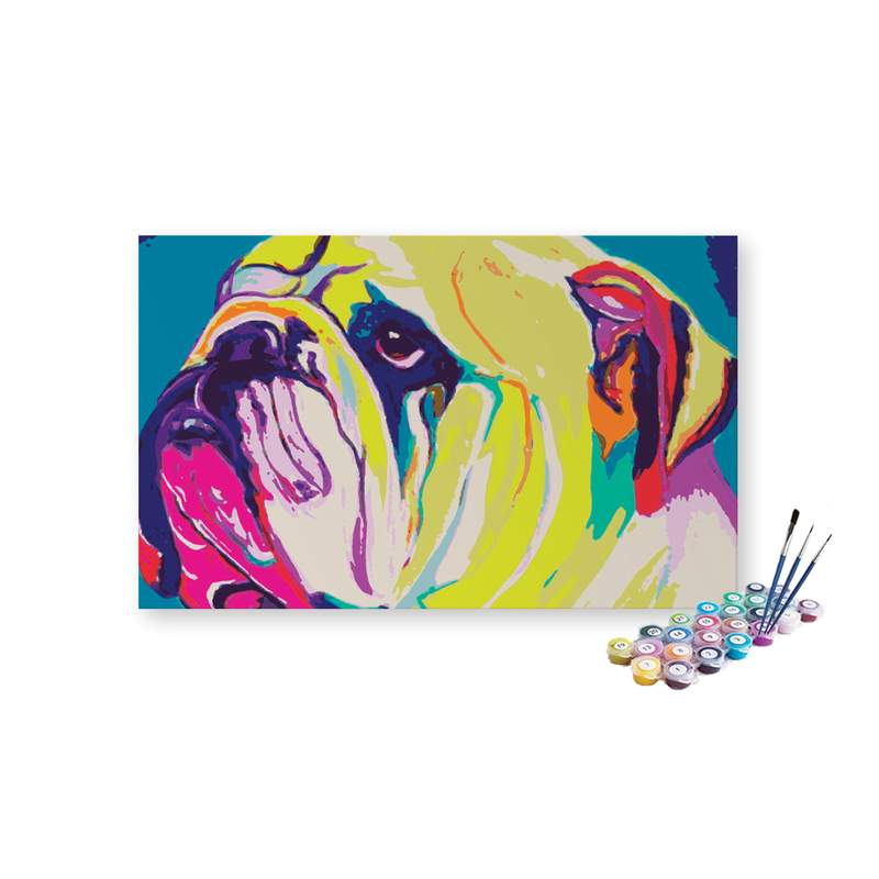 Dog Pitbull Abstract paint by numbers