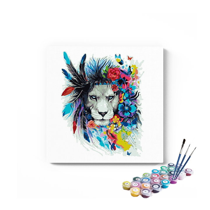 Lion Beauty paint by numbers