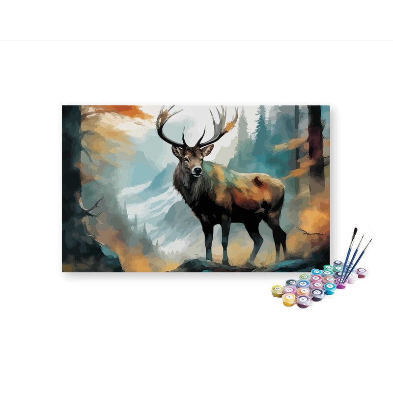 DIY Painting Kit -Deer in a jungle Paint by Numbers Kit