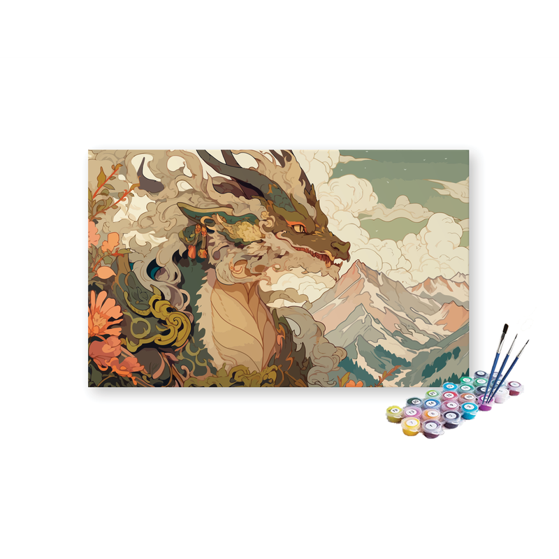 DIY Painting Kit -Dragon Angry Paint by Numbers Kit