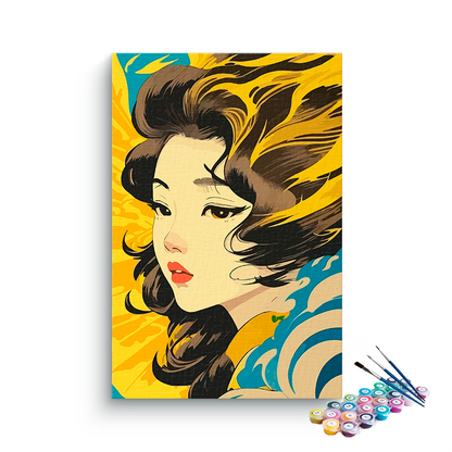 DIY Painting Kit -Asian beauty Paint by Numbers Kit