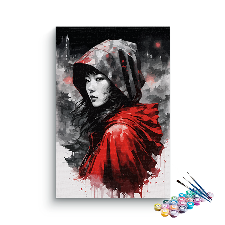 DIY Painting Kit -Beautiful Asian Girl Paint by Numbers Kit