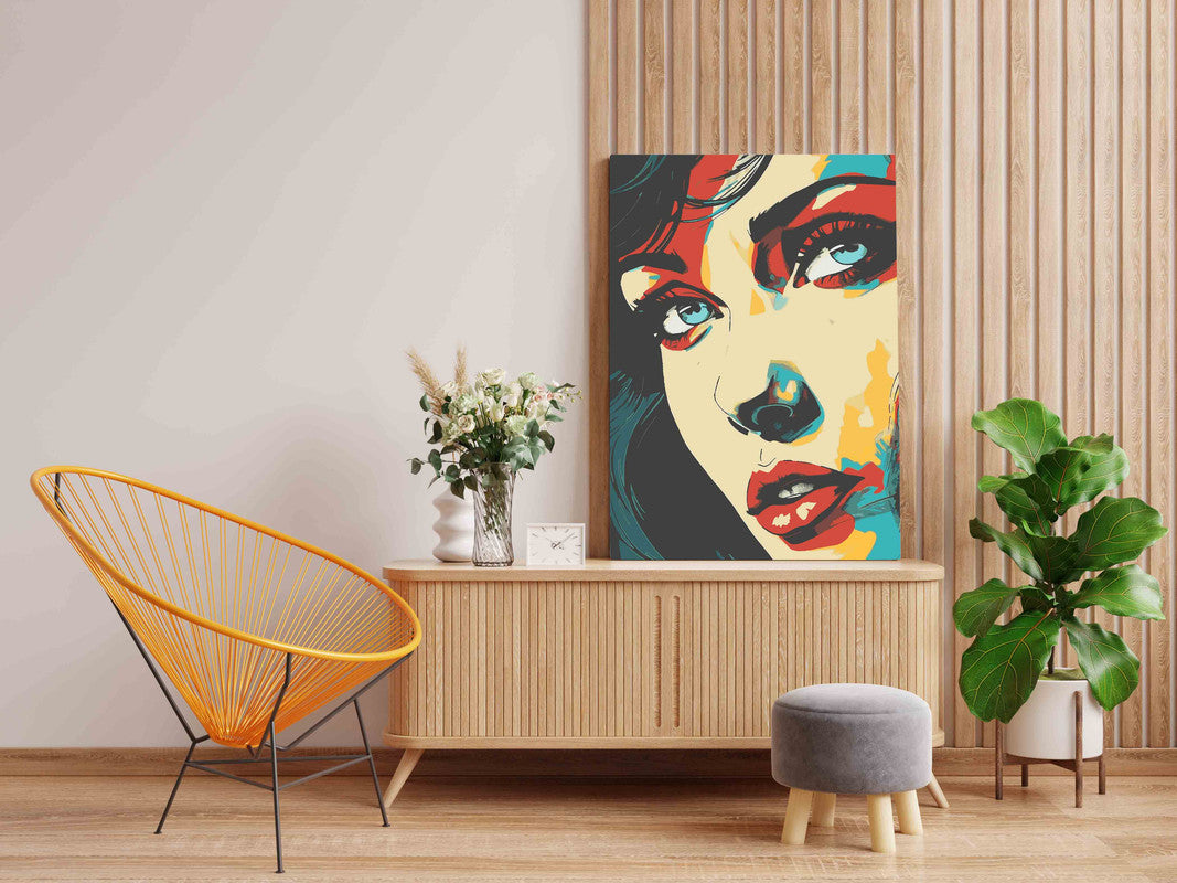 DIY Paint by numbers kit - Beautiful Girl Abstract Paint by Numbers Kit