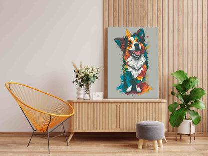 DIY Paint by numbers kit - Colorful Cute dog Paint by Numbers Kit