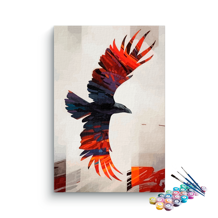 DIY Painting Kit -Colorful Eagle flying Paint by Numbers Kit