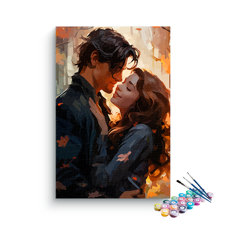DIY Painting Kit -Couple Hug Paint by Numbers Kit