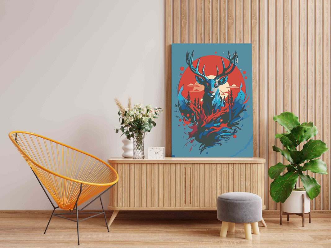 DIY Paint by numbers kit - Deer Make Abstract Paint by Numbers Kit