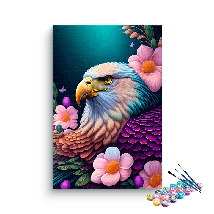 DIY Painting Kit -Eagle colorful Paint by Numbers Kit