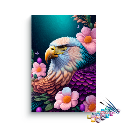 DIY Painting Kit -Eagle colorful Paint by Numbers Kit